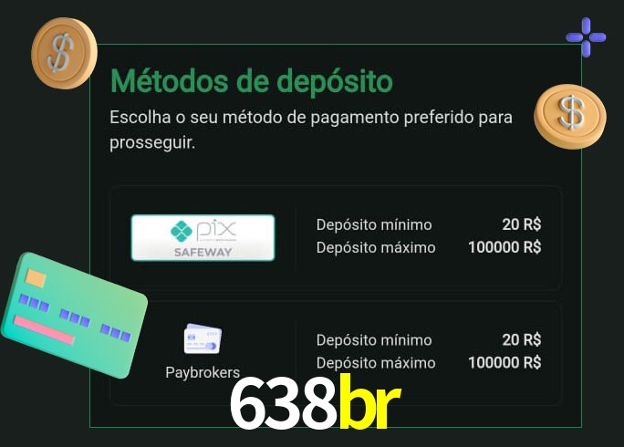 O cassino 638br oferece uma grande variedade de métodos de pagamento